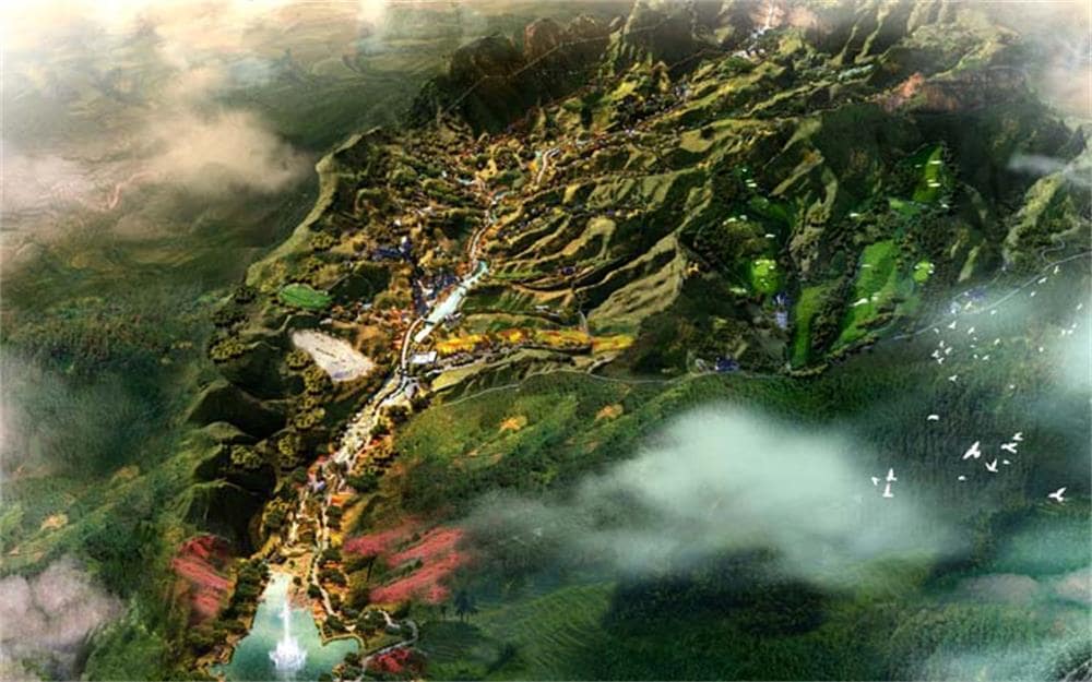 红崖山生态旅游度假区总体规划鸟瞰图
